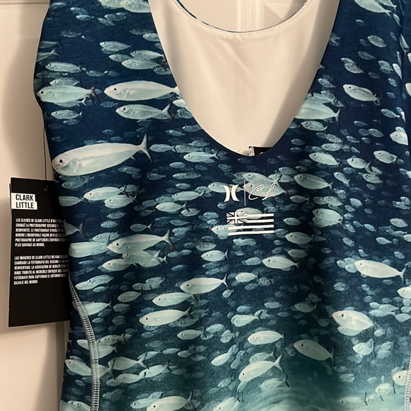 NWT CLARK 🐟UNDERWATER 🎣HURLEY 🐠 SWIMSUIT 🩱 BATHING SUIT 🫶🏼SMALL - Picture 7 of 12